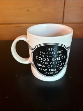 White Ceramic Mug with Black Inspirational Motto
